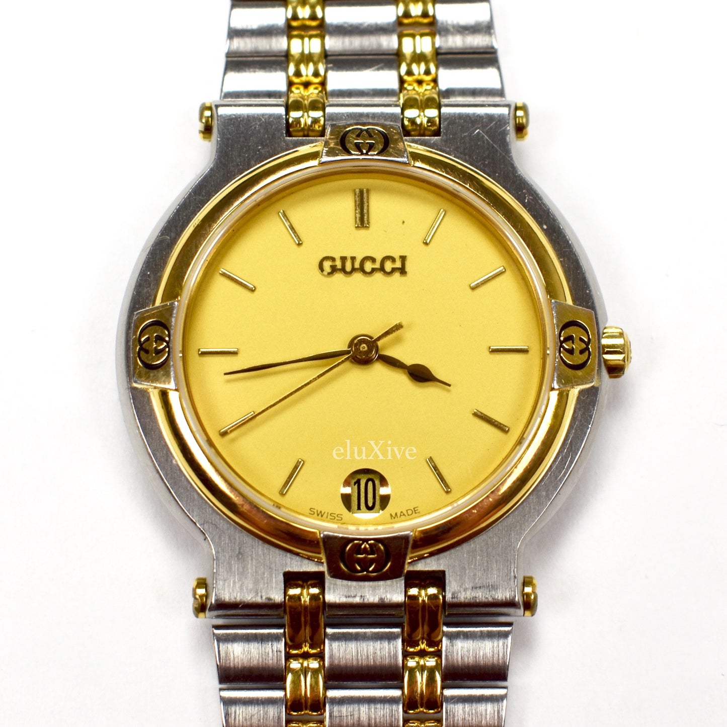 Gucci - 9000M Gold/Steel Champagne Dial Watch