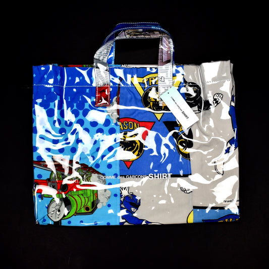 Comme des Garcons - Vintage Bedsheet PVC Logo Bag 2