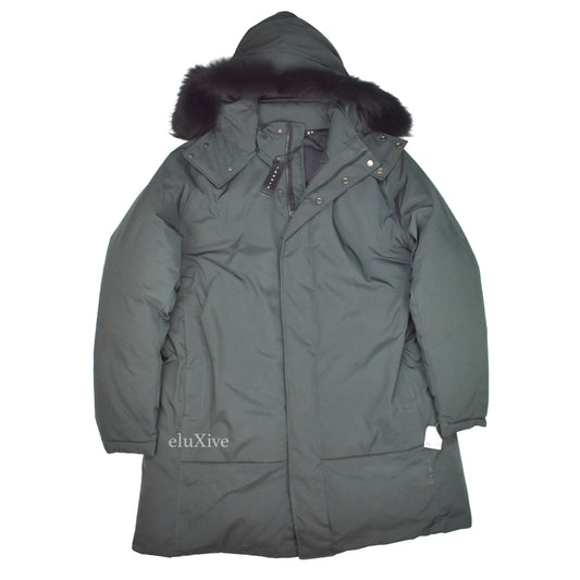 Theory - Emerald Green Fur Hooded Parka