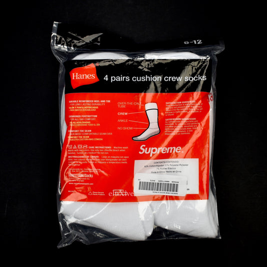 Supreme - White Logo Knit Socks (4-Pack)