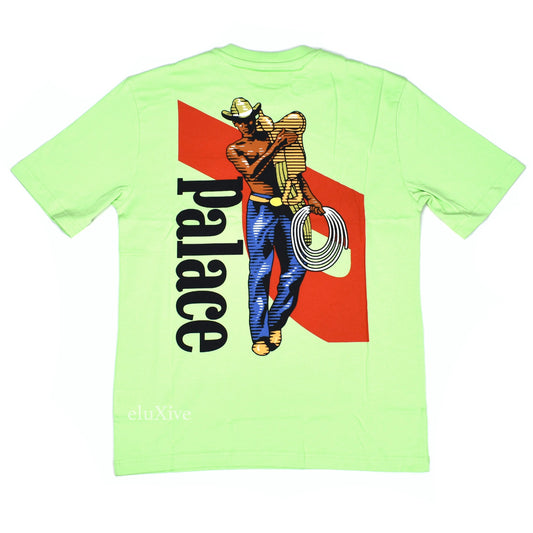 Palace - 'Marlboro Man' Saves Logo T-Shirt (Pistachio Green)