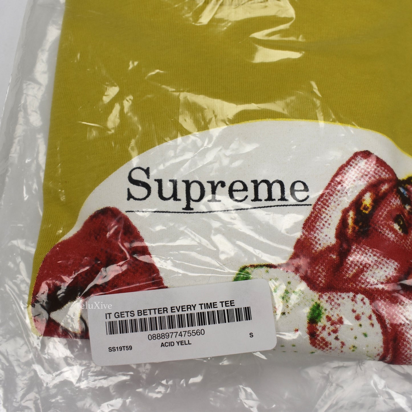 Supreme - It Gets Better Every Time Logo T-Shirt (Acid Yellow)