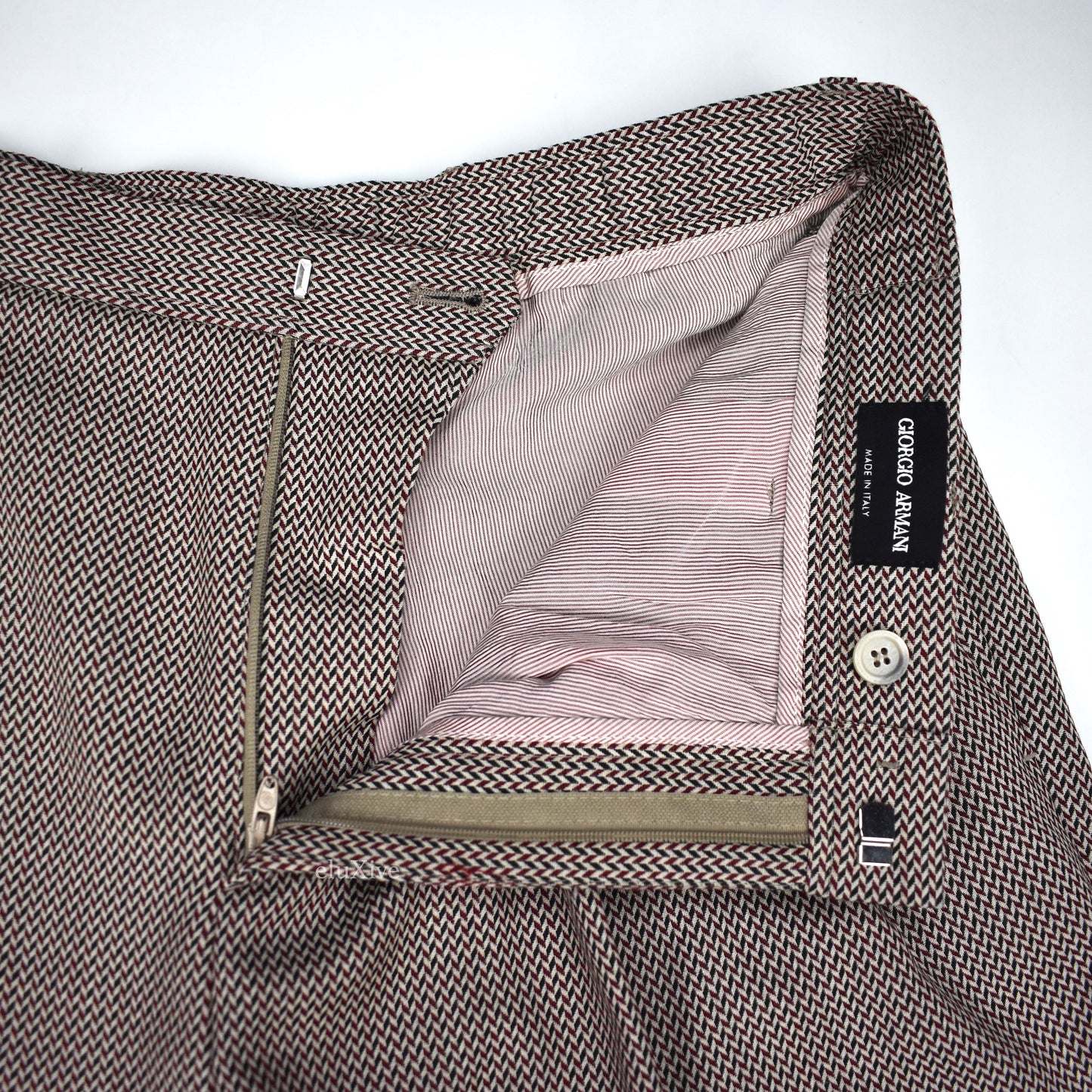 Giorgio Armani - Chevron Woven Wool Pants