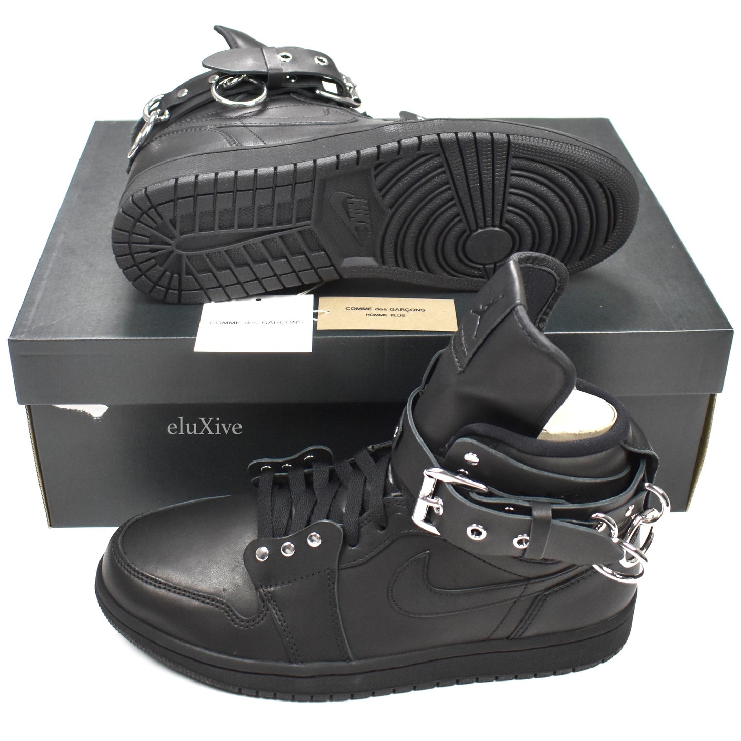 Comme des Garcons x Nike - Air Jordan 1 Hi Strap SP-C CDG (Black)