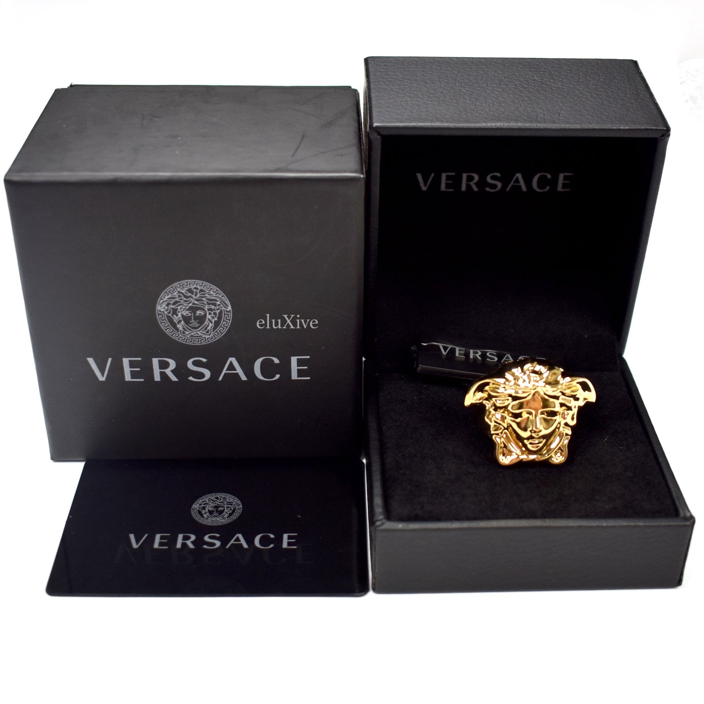 Versace - Gold Large Palazzo Medusa Ring