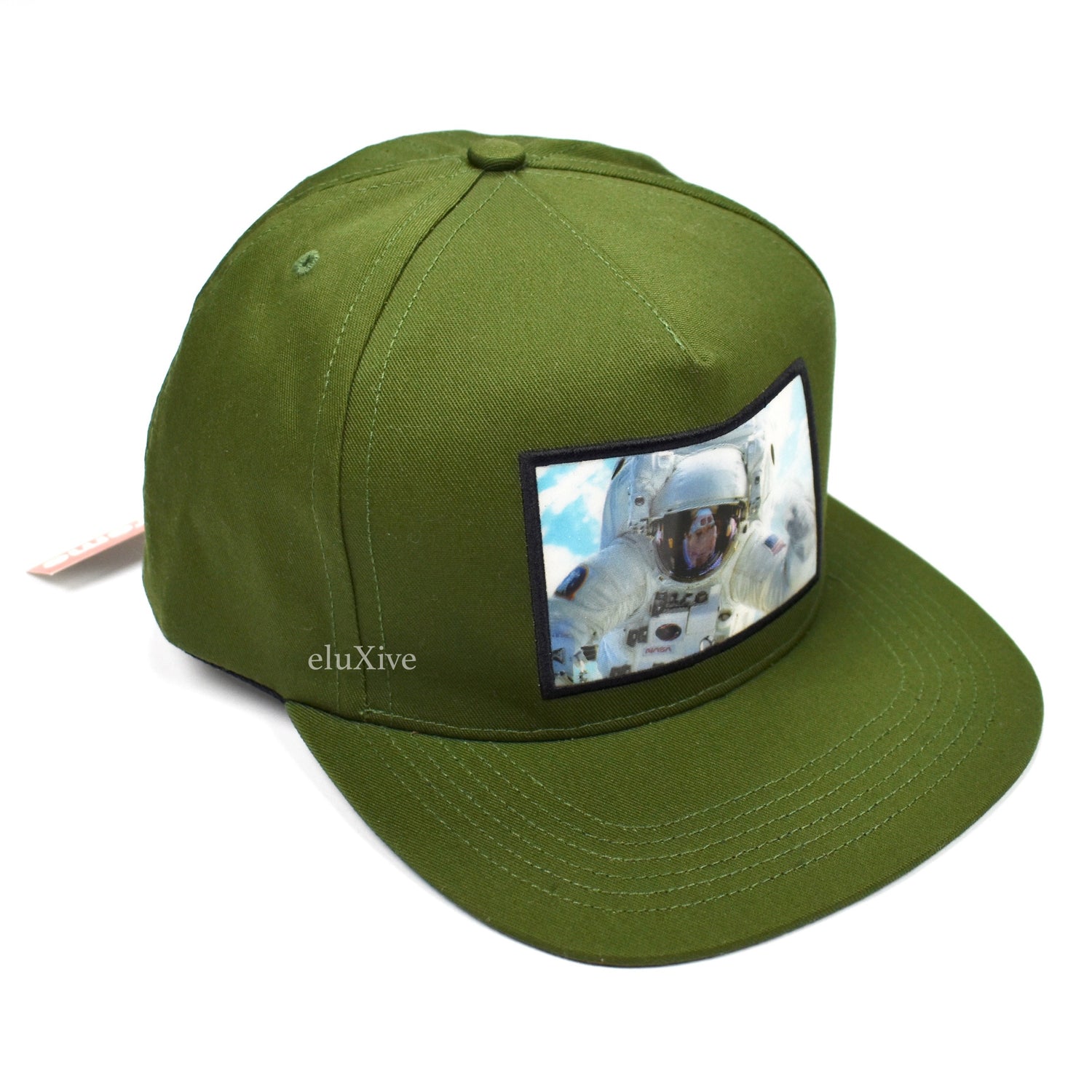 Supreme   Holographic Astronaut Logo Hat Olive – eluXive