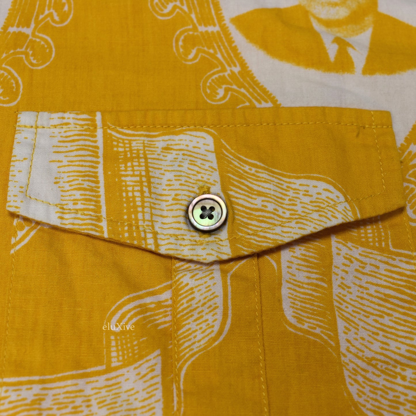 Supreme - Yellow JFK Print S/S Button Down Shirt