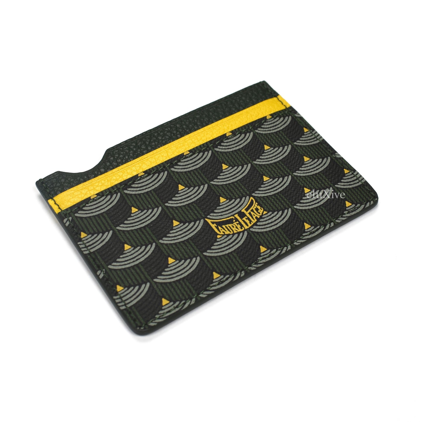 Faure Le Page - Empire Green / Yellow 4CC Card Holder