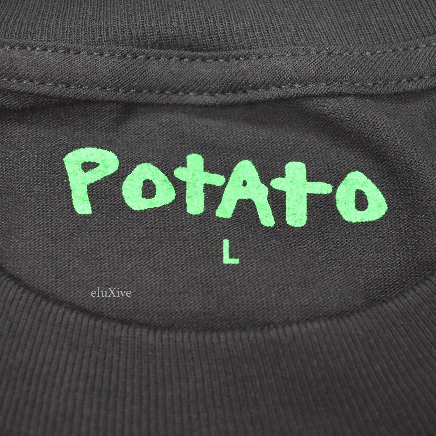 Imran Potato - Black 'Teletubbies' Tubby Logo T-Shirt