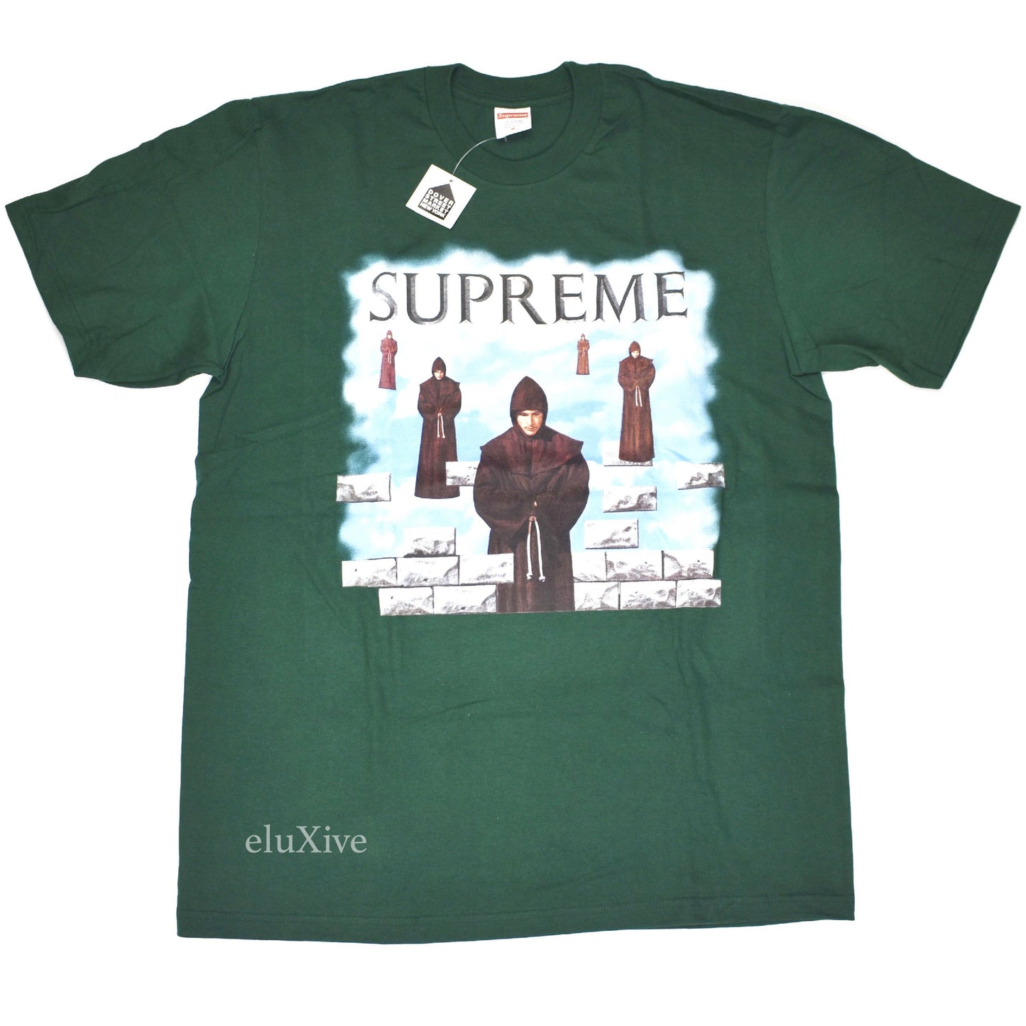 Supreme - Dark Green Levitation Logo T-Shirt