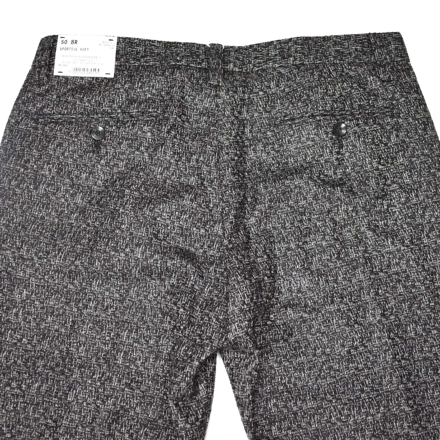 Corneliani - Black / White Woven Wool Pants