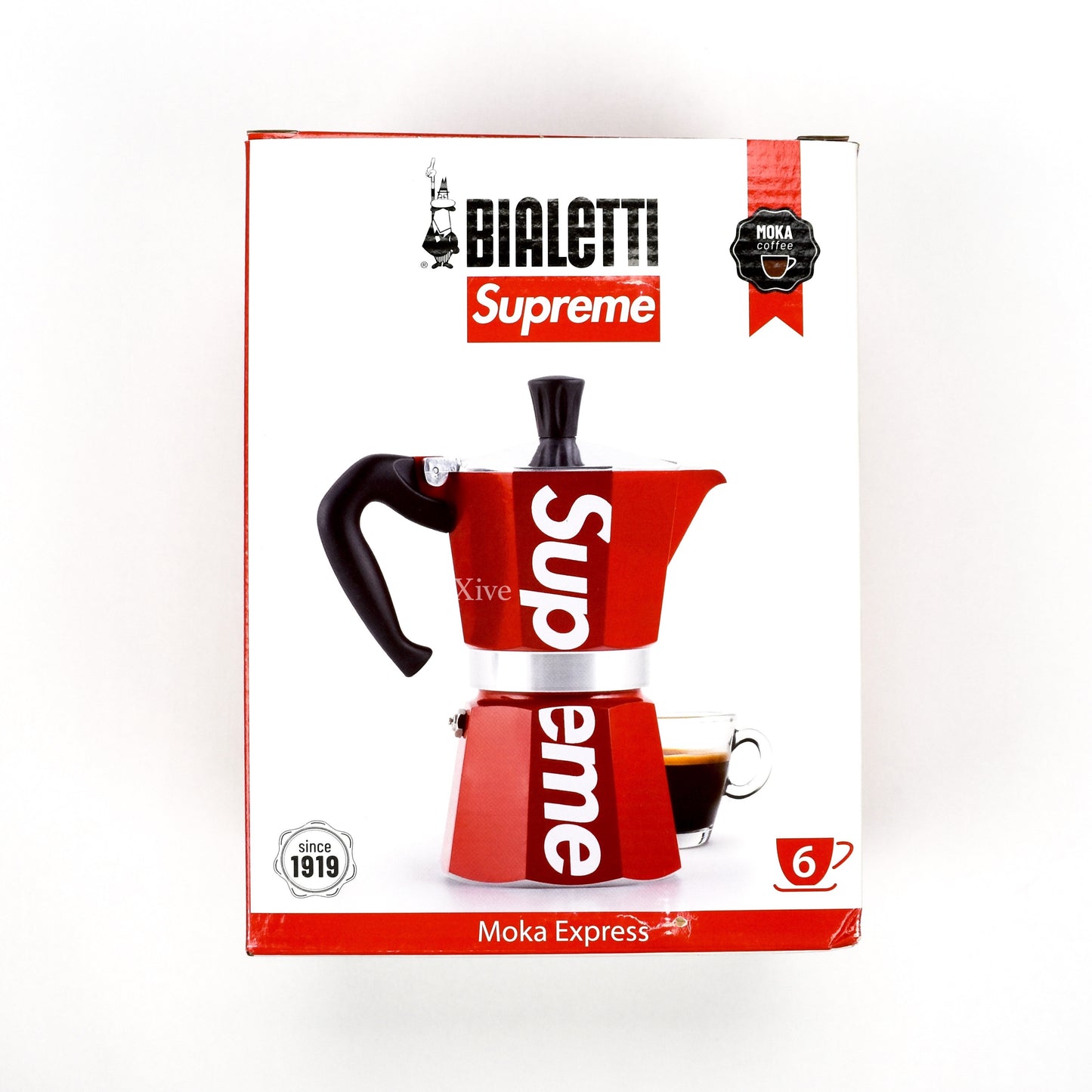 Supreme x Bialetti - Red Box Logo Moka Express Coffee Maker