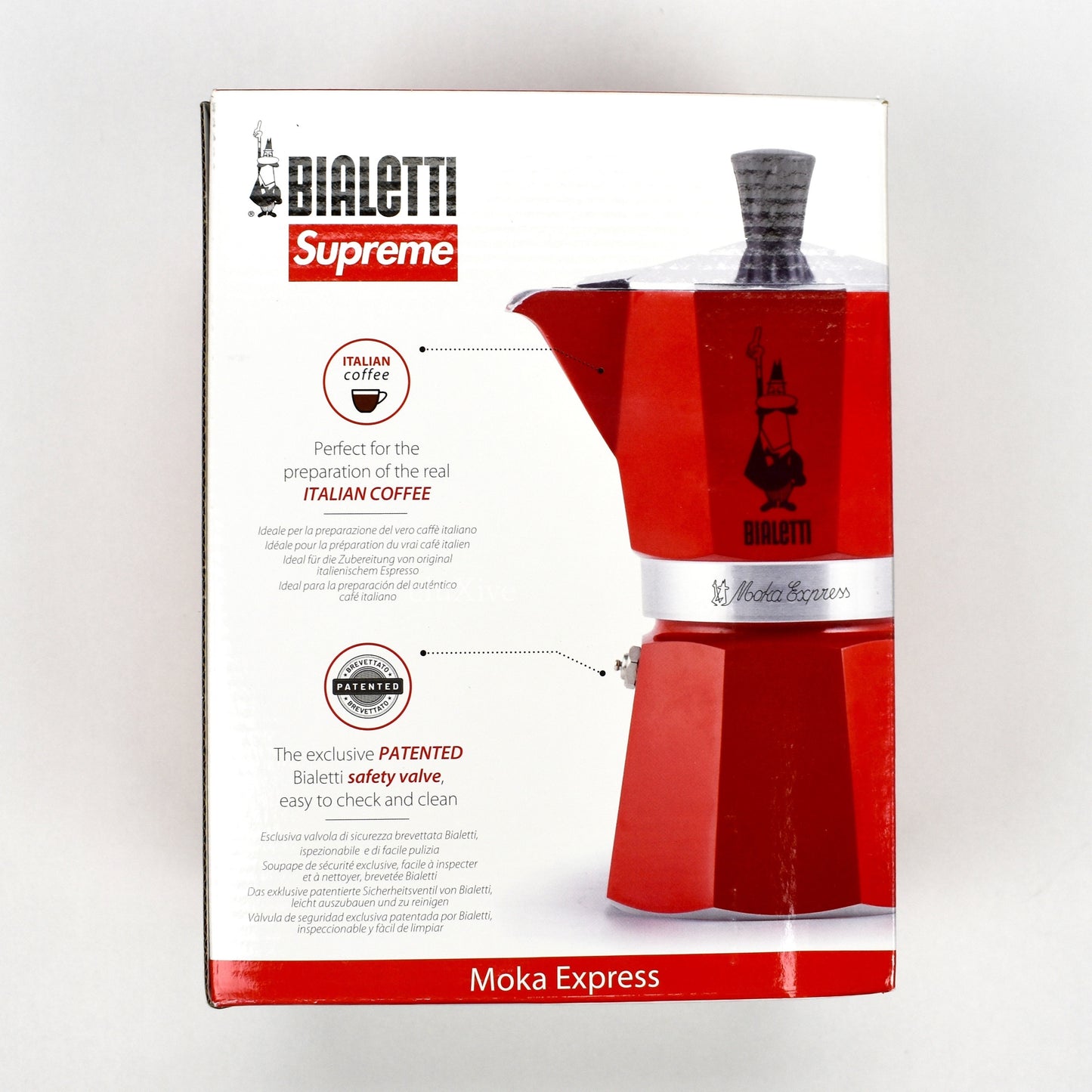 Supreme x Bialetti - Red Box Logo Moka Express Coffee Maker