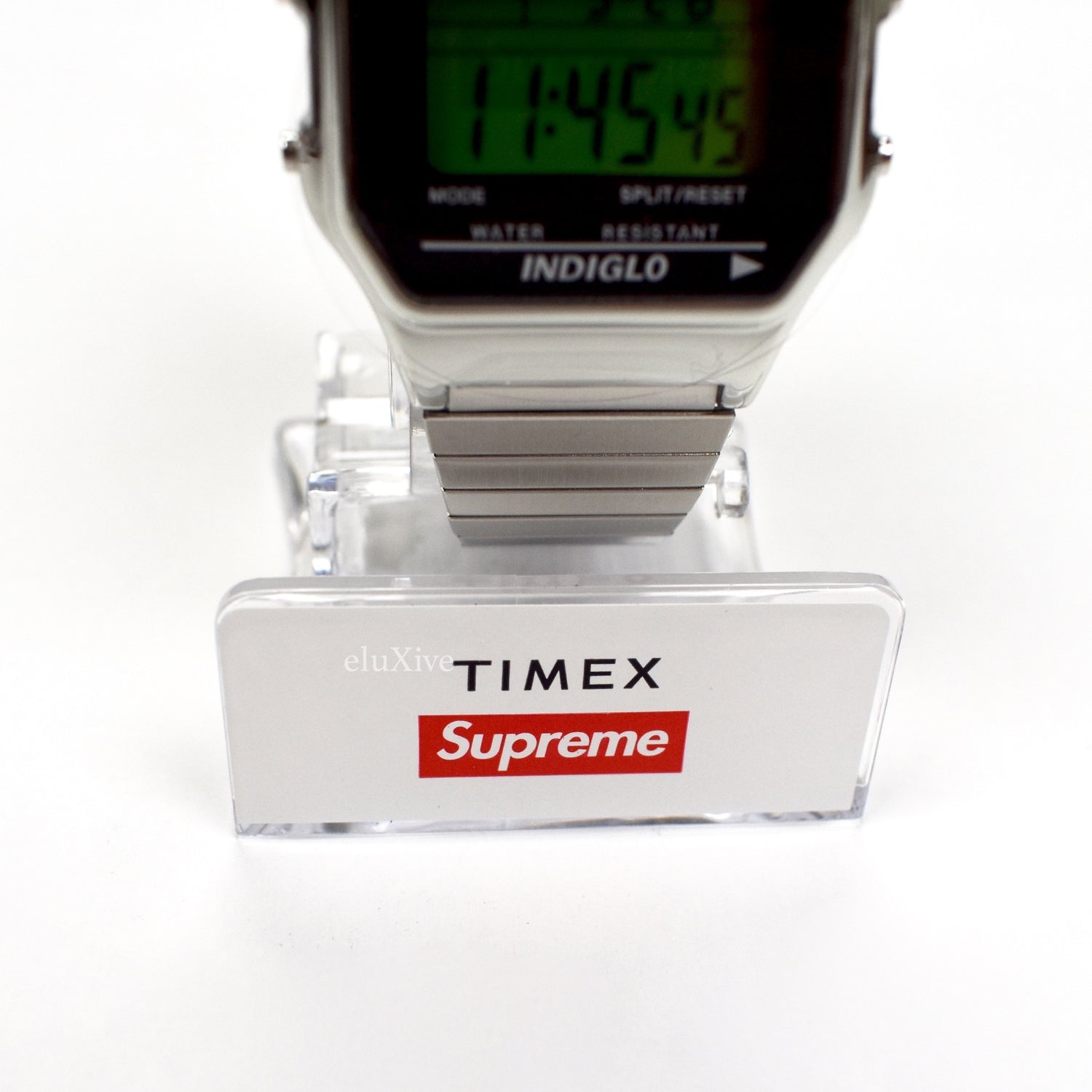 Supreme x Timex - Silver Box Logo Digital Watch – eluXive