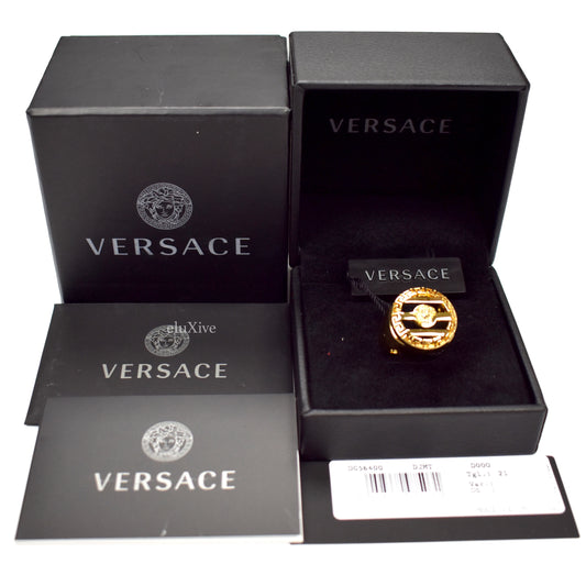 Versace - Gold Medusa Logo Round Ring