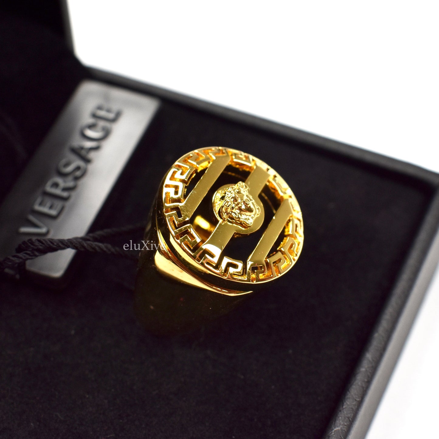 Versace - Gold Medusa Logo Round Ring