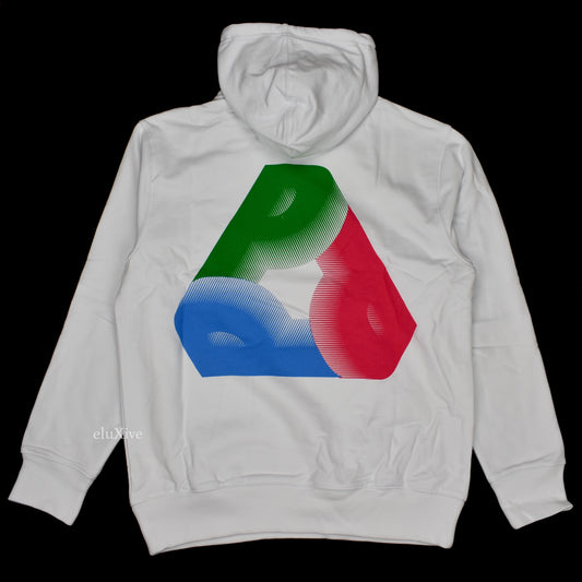 Palace - Fat Pee Tri-Ferg Logo Hoodie (White)