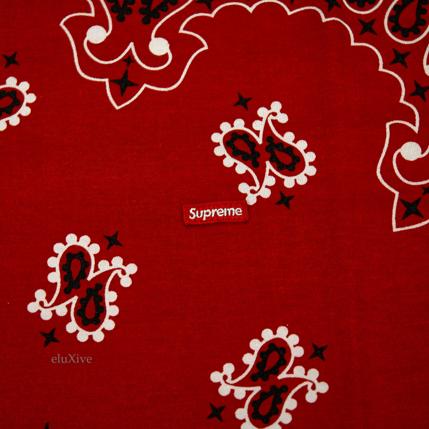 Supreme - Small Box Logo Bandana Print T-Shirt (Red)