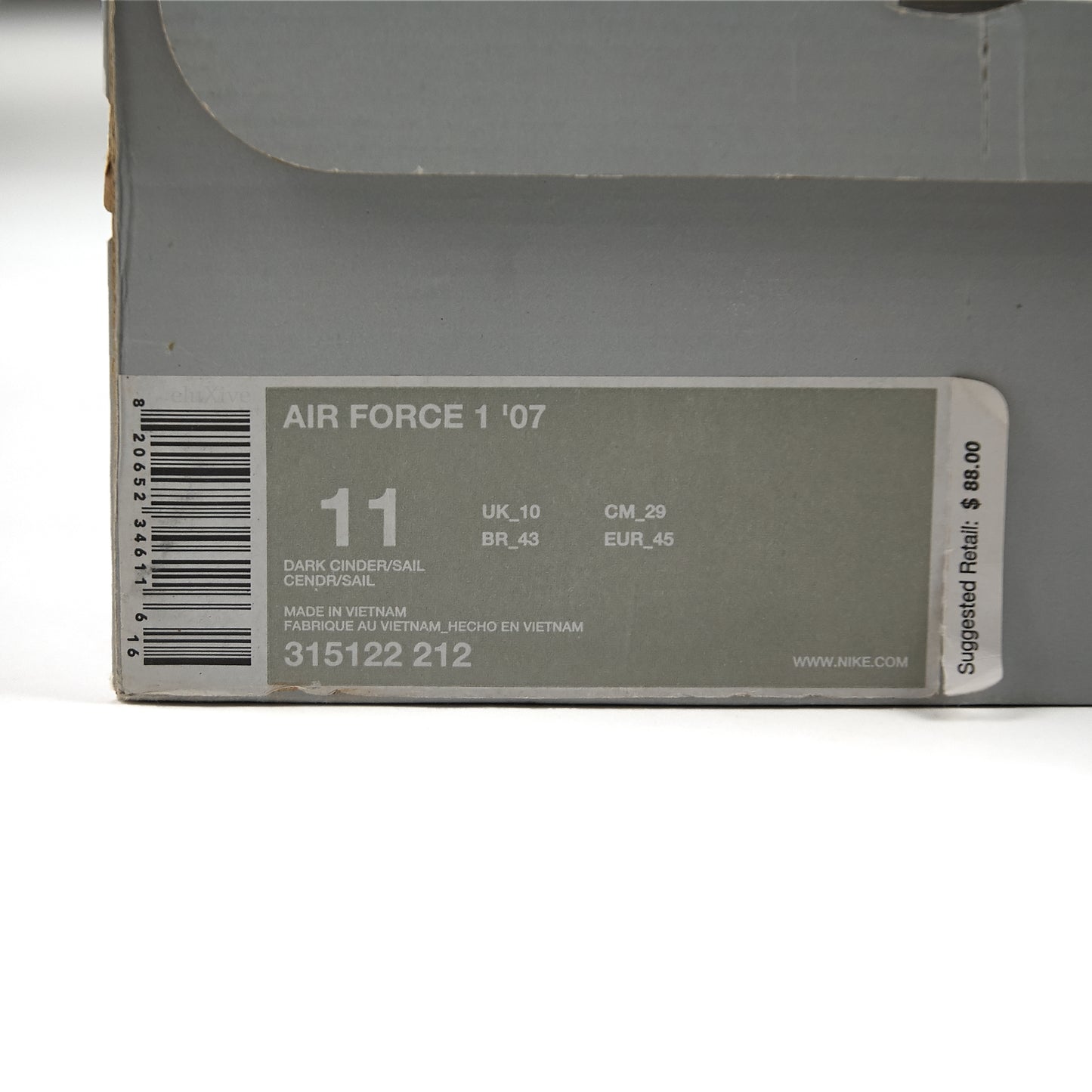 Nike - Air Force 1 '07 (Dark Cinder/Sail)