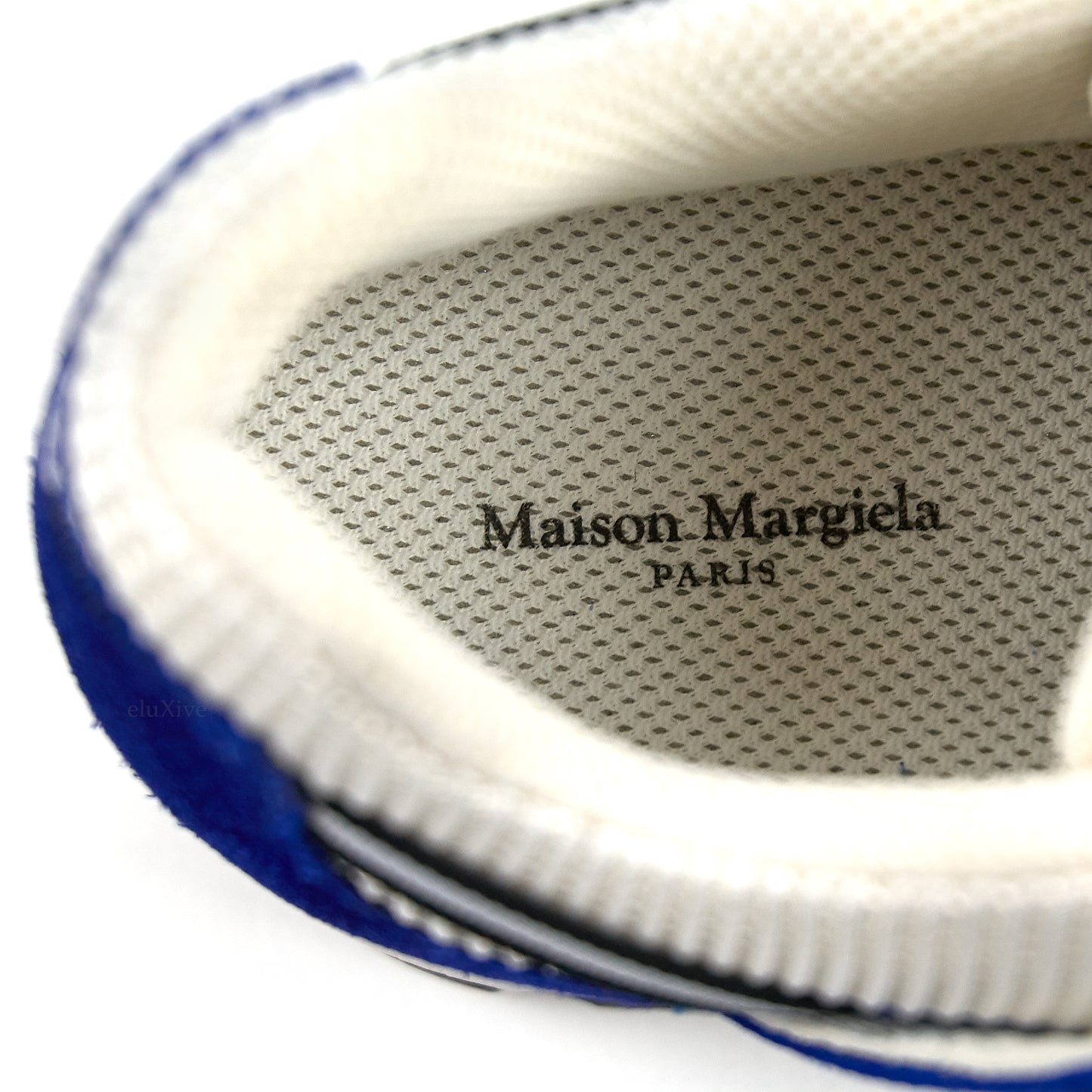 Maison Margiela - White/Blue Security Sneakers