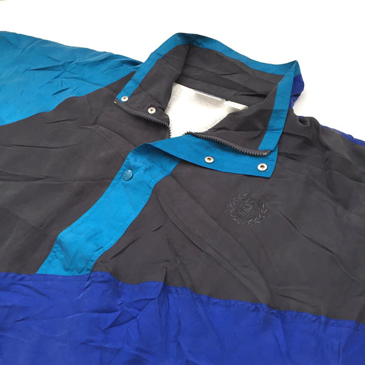 Givenchy - Vintage 90s Color Block Silk Track Jacket