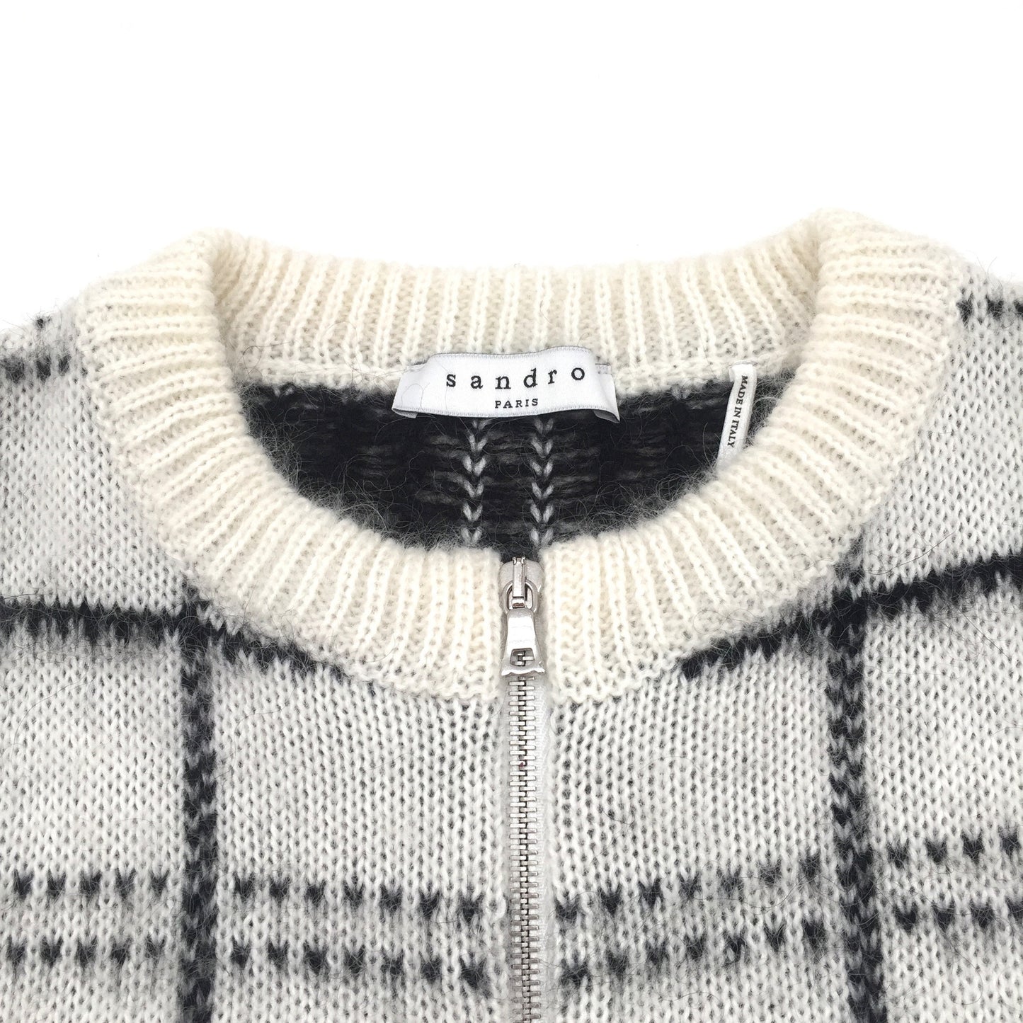 Sandro - Zip Front Mohair Sweater