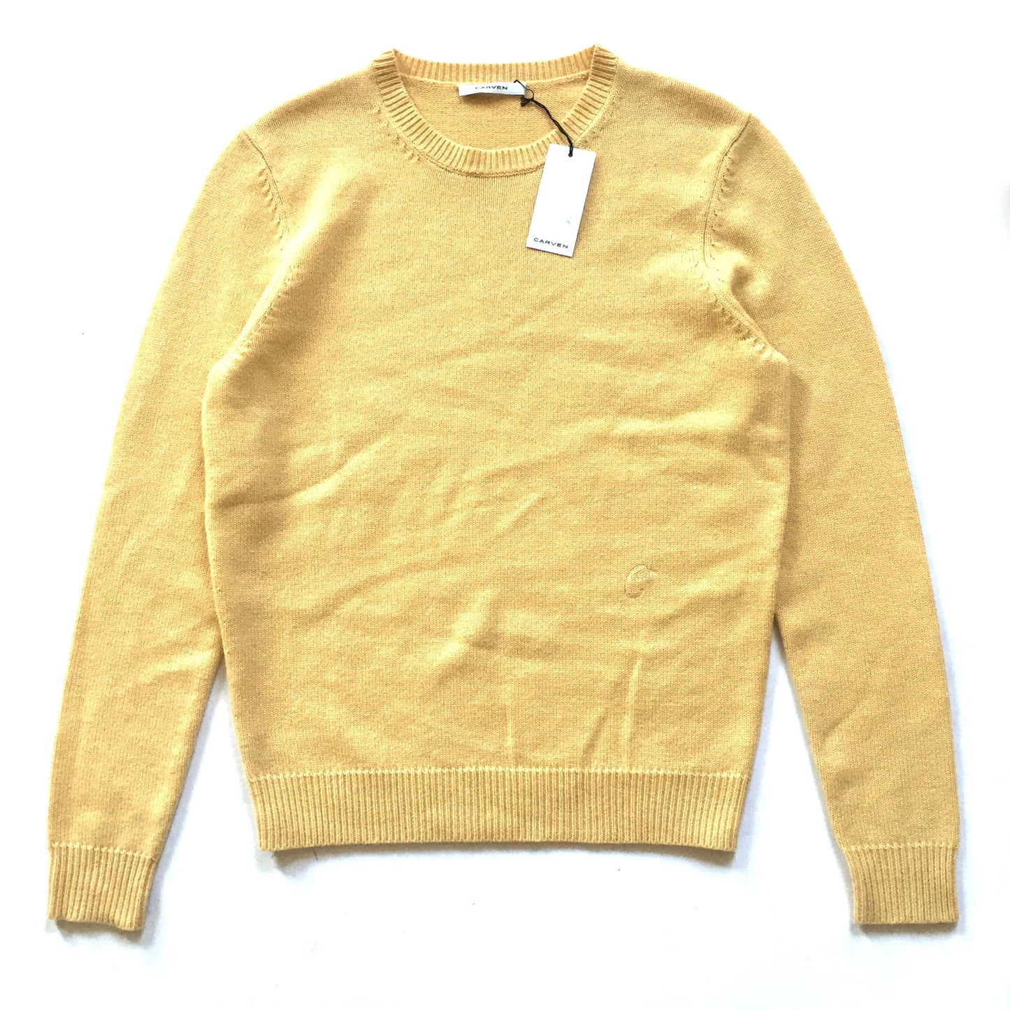 Carven - Beige Wool Embroidered Logo Sweater