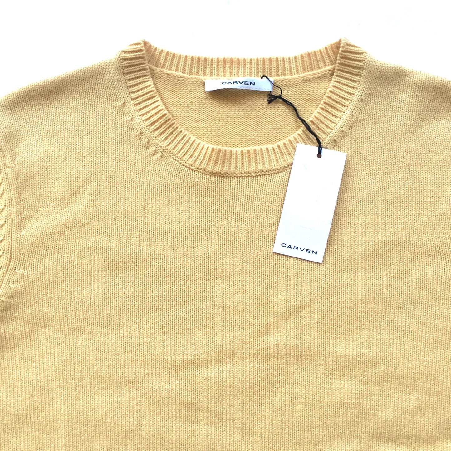 Carven - Beige Wool Embroidered Logo Sweater