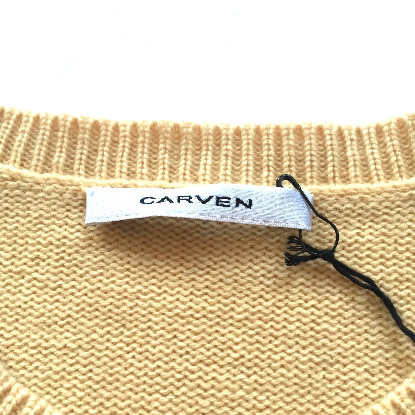 Carven - Beige Wool Embroidered Logo Sweater