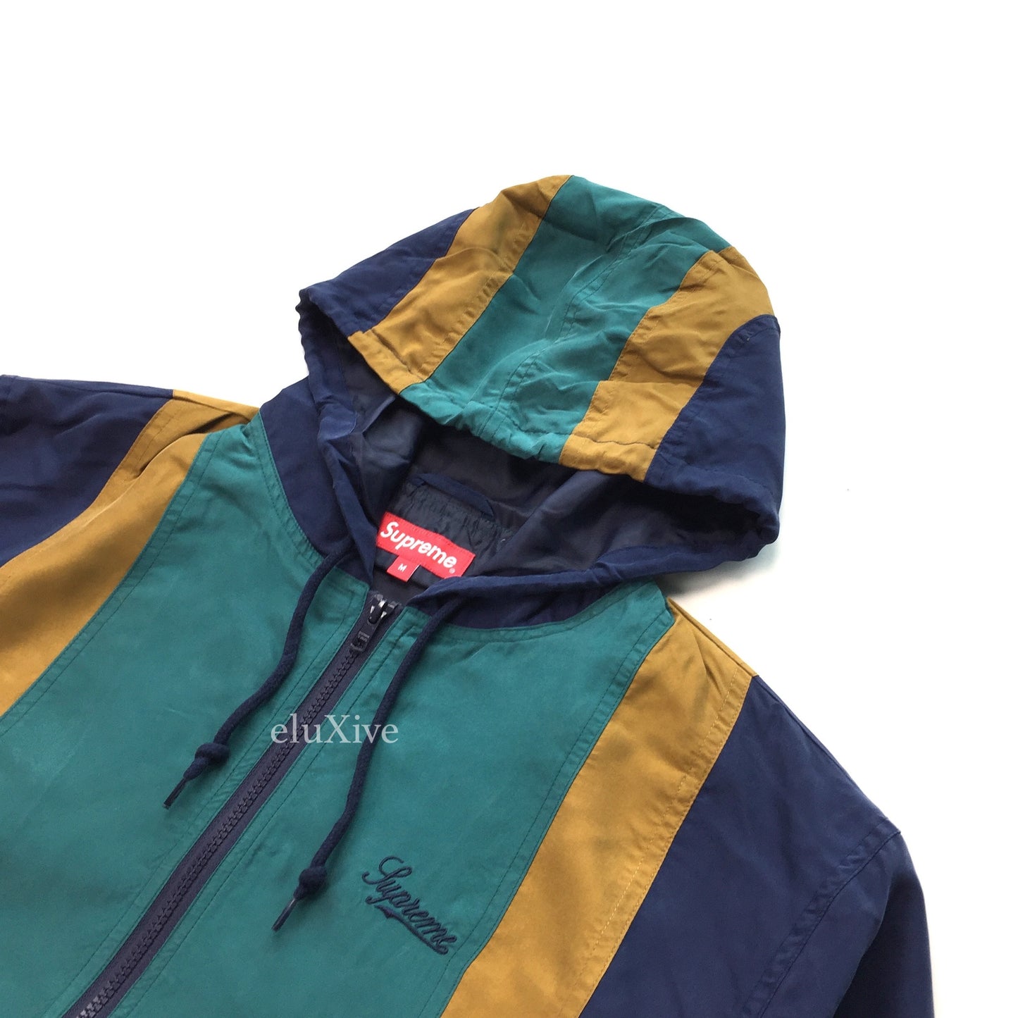 Supreme - Paneled Silk Hooded Track Jacket