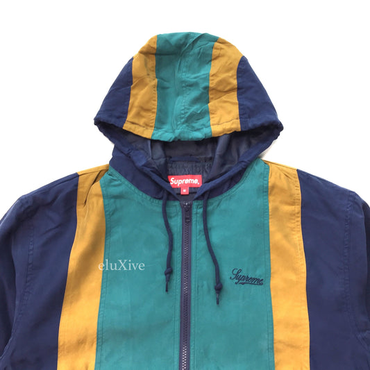 Supreme - Paneled Silk Hooded Track Jacket