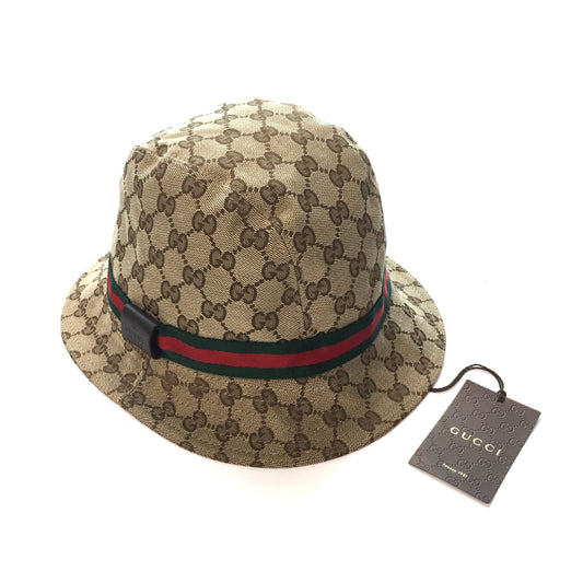 Gucci - Beige Classic Monogram Bucket Hat