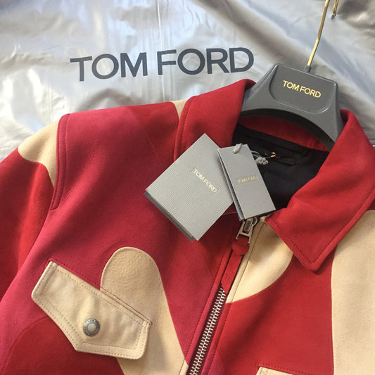 Tom Ford - Patchwork Suede Camo Trucker Jacket