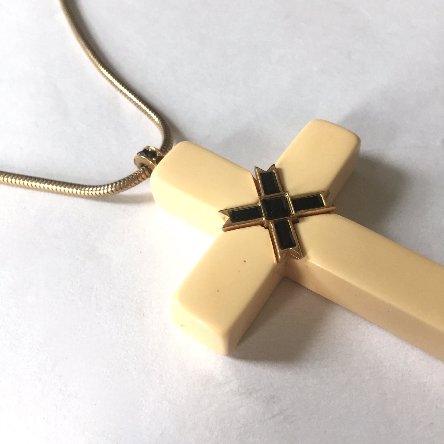 Givenchy - 1976 Runway Cross Pendant Necklace