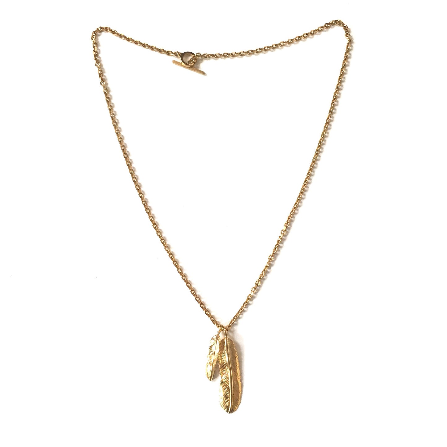 Tom Ford - Gold Feather Pendant Chain Necklace