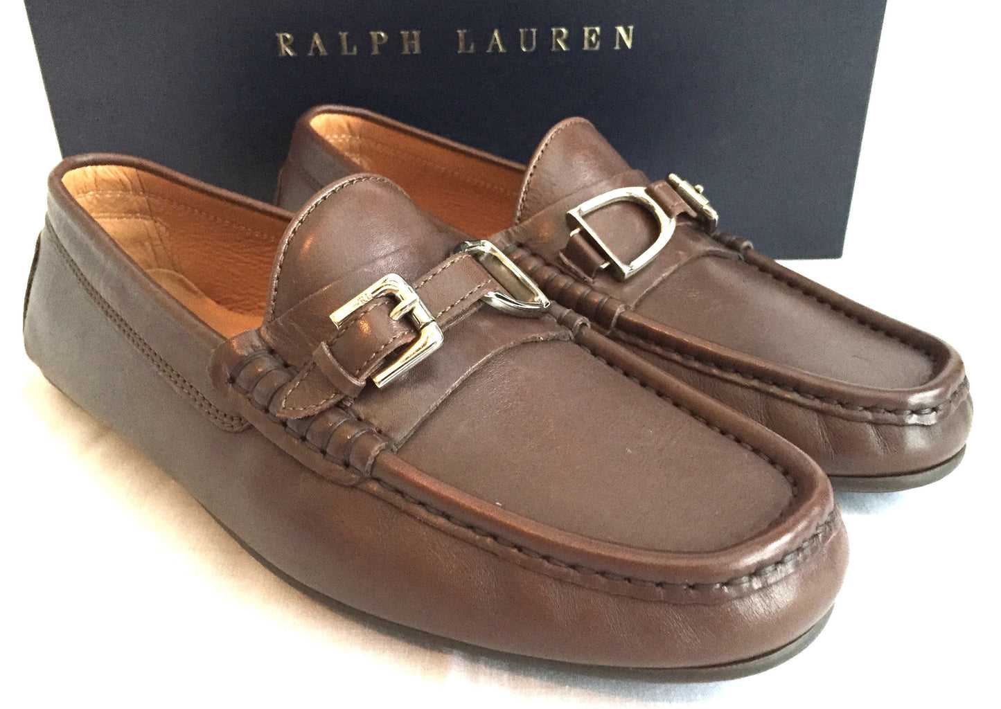 Ralph Lauren - Brown Calf Leather Driving Loafers