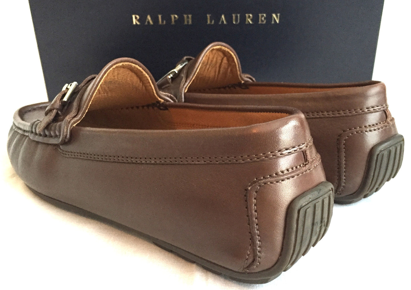 Ralph Lauren - Brown Calf Leather Driving Loafers
