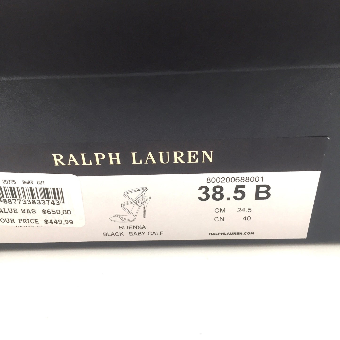 Ralph Lauren - Black Leather 'Blienna' Heels