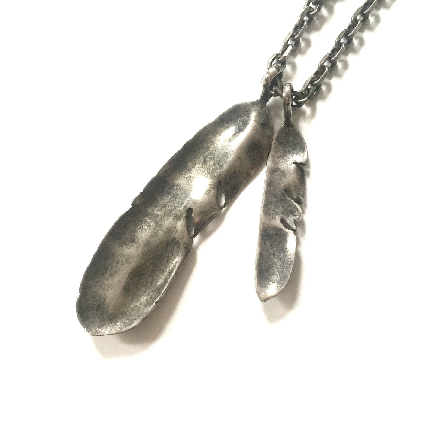 Tom Ford - Silver Feather Pendant Chain Necklace