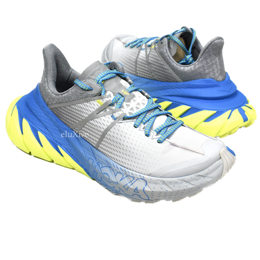 Hoka One One - Tennine Running Sneakers (Gray/Blue/Yellow)