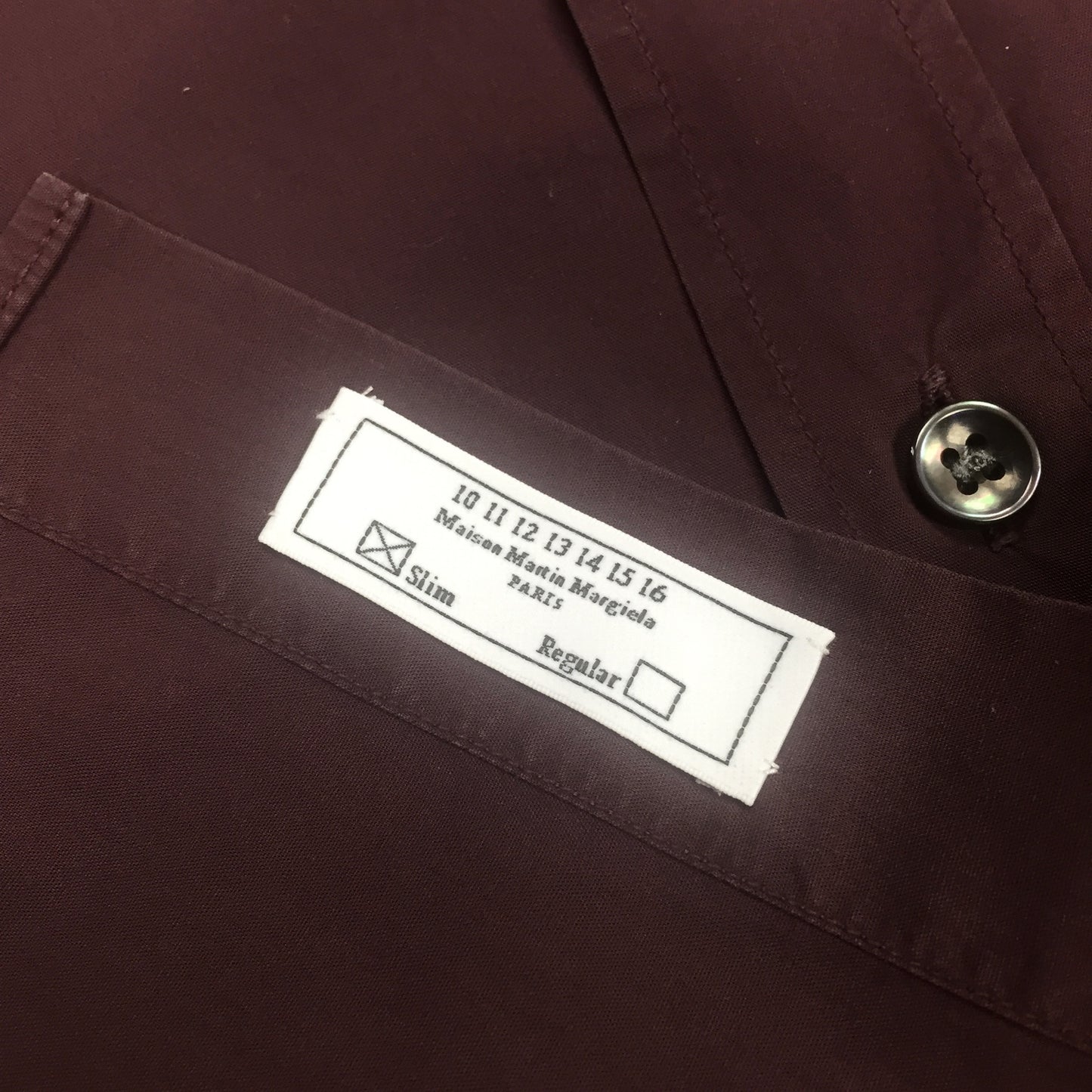 Maison Margiela - Cabernet Red Button Down Shirt