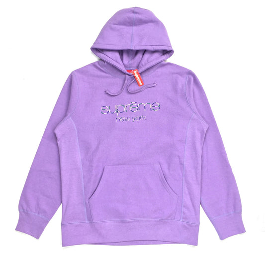 Supreme - Lavender Classic Logo Hoodie