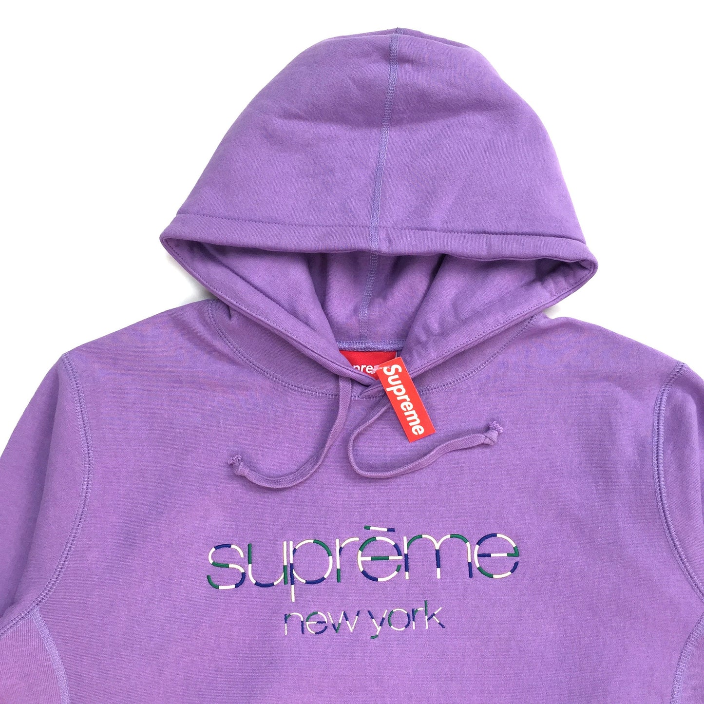 Supreme - Lavender Classic Logo Hoodie