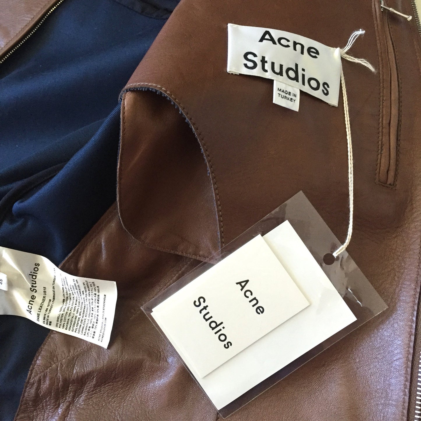 Acne Studios - Brown Lambskin Leather Jacket