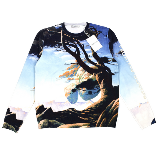 Valentino - Floating Islands Surrealist Print Viscose Sweater