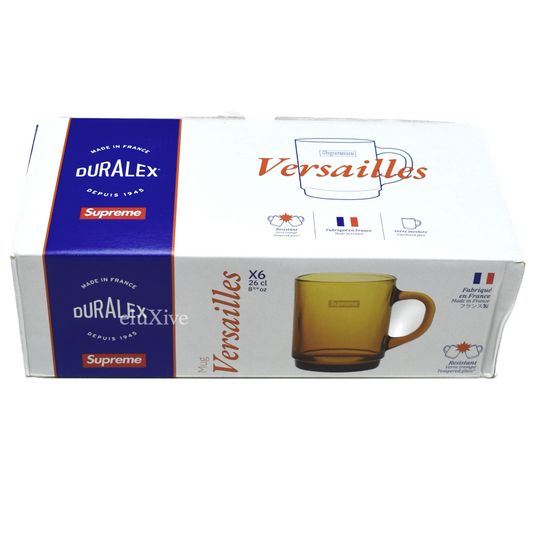 Supreme x Duralex - Amber Box Logo Glass Mugs (Set of 6)