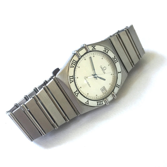 Omega - Constellation Date Blue Hand SS Watch