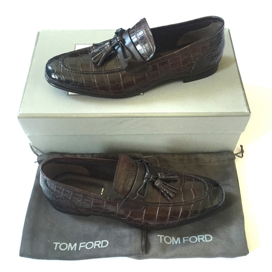 Tom Ford - Brown Genuine Crocodile Loafers