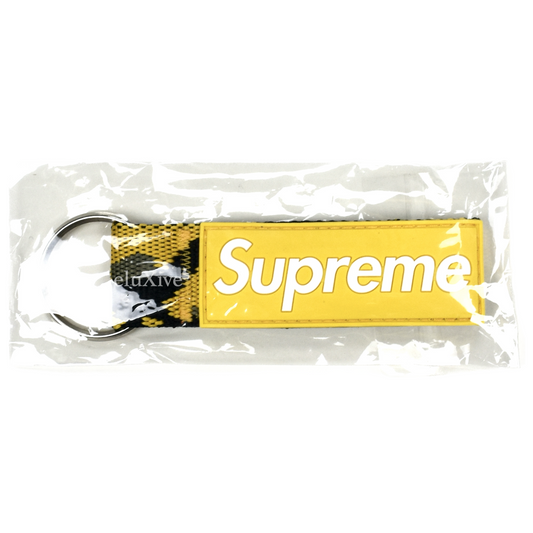 Supreme - Box Logo Webbing Keychain (Yellow Camo)