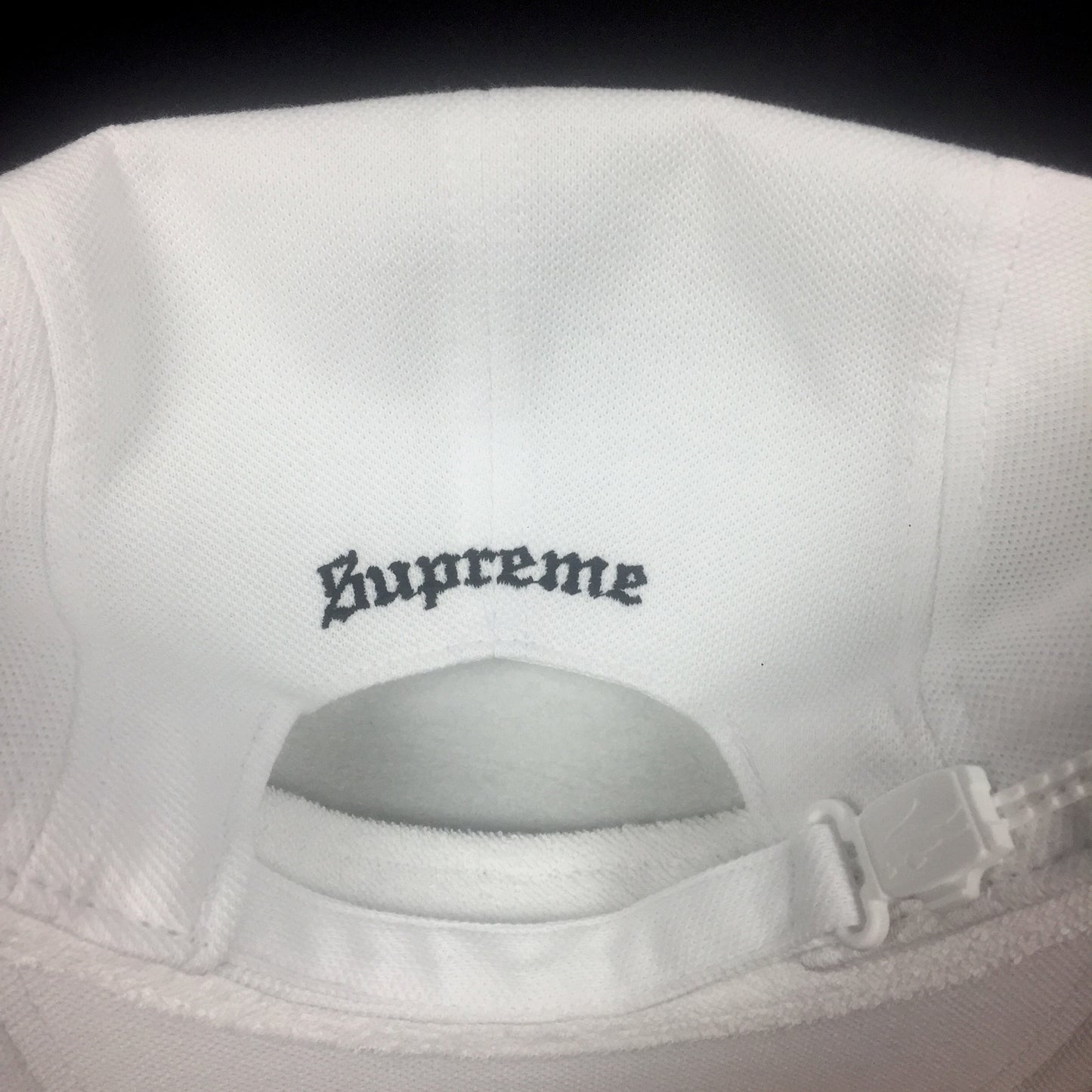 Supreme x Lacoste - White Pique Camp Cap